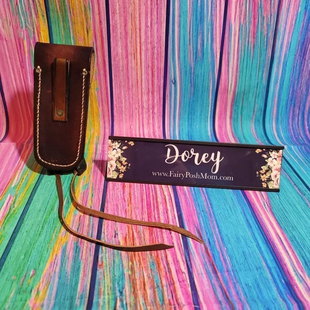 🔷️Vintage Tooled Leather Belt Loop Knife Sheath or Case Horse